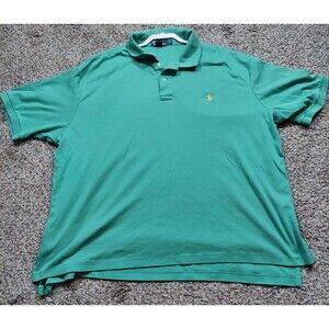 Polo By Ralph Lauren Mens Size 3XB Green Polo Shirt Short Sleeve Collared Cotton